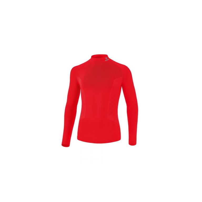 Erima Funktionsunterwäsche Langarmshirt Athletic mit Kragen (nahtlos) rot Herren